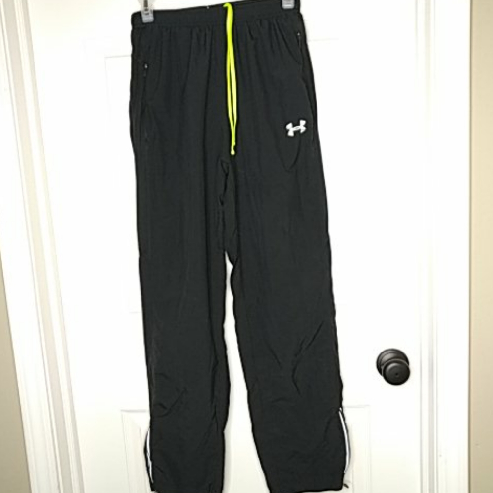 Under Armour Girls Athletic Track Pant w/Zip Ankle Joggers Sweatpants Sz…